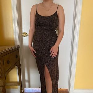 Brown and Black Prom Dress